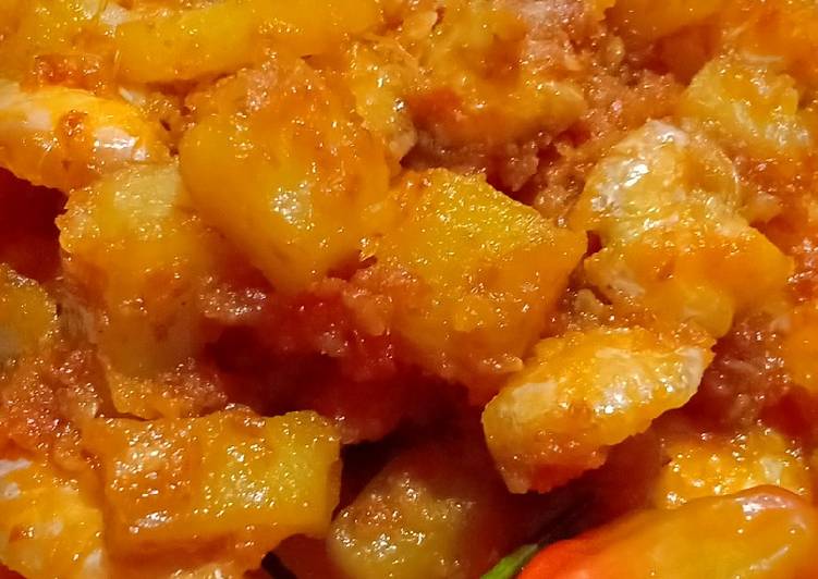 Resep Sambalado udang kentang ala Didi, Lezat