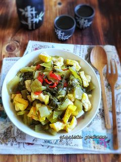 Foto resep Tumis Sawi Asin dan Tahu