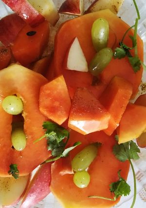 A picture of Papaya fruit salad.
