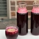 A picture of Sobolo (hibiscus drink).