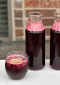 A picture of Sobolo (hibiscus drink).