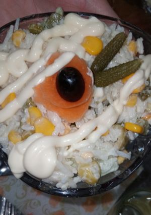 صورة لوصفة سلطة ارز ابيض