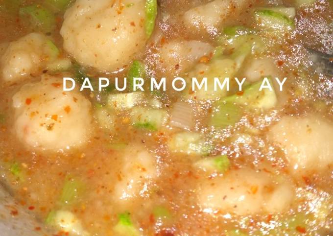 Resep: Pentol (terigu) kuah (tekwan kw) Yang Mudah