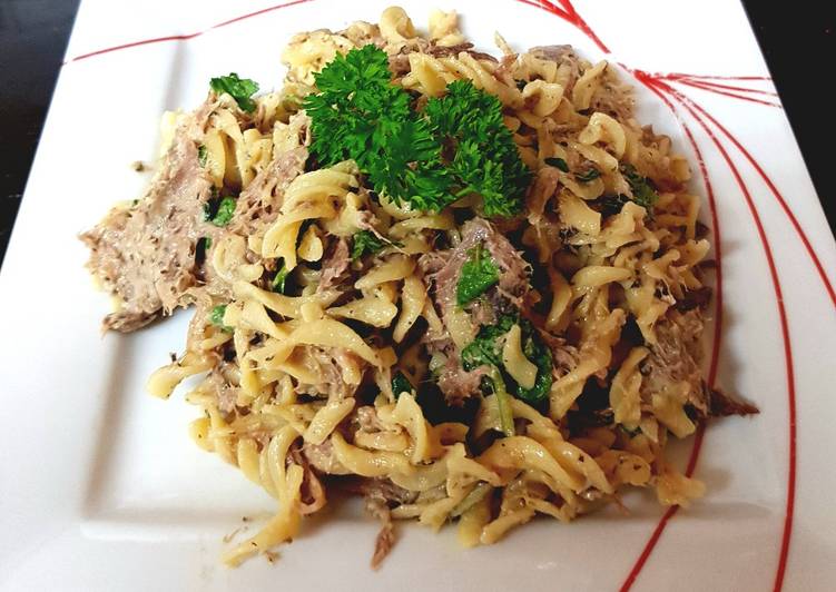 My Lamb Pasta with Yogurt & Mint Sauce. �?