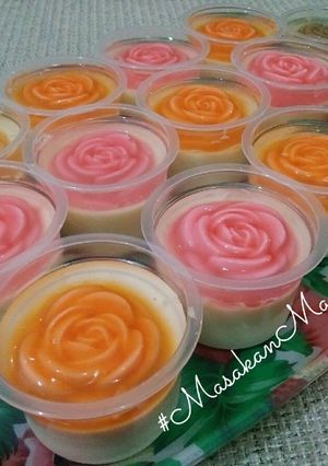 Foto resep Puding Susu Mawar Jelly