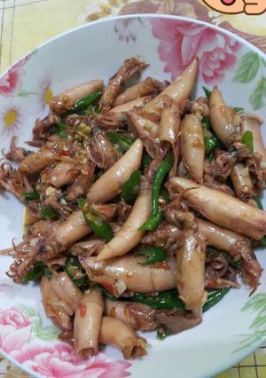 Foto resep Cumi asin pedas cabe ijo