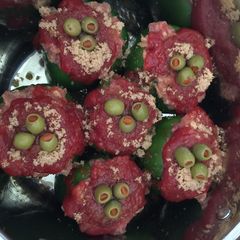 A picture of Ground Turkey Stuffed Peppers.