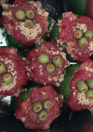 A picture of Ground Turkey Stuffed Peppers.
