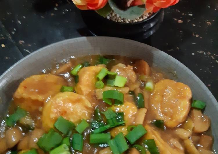 Resep Egg Tofu Saus Tiram Anti Gagal