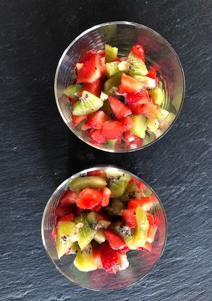 Une photo de Tartare fraise-kiwi