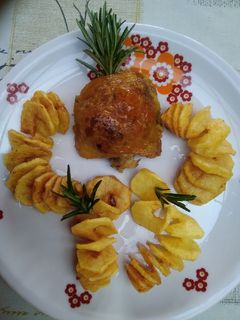 Töltött csirkecomb recept fotója