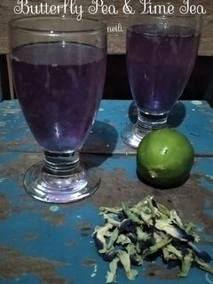 Foto resep Butterfly Pea & Lime Tea