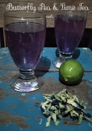 Foto resep Butterfly Pea & Lime Tea