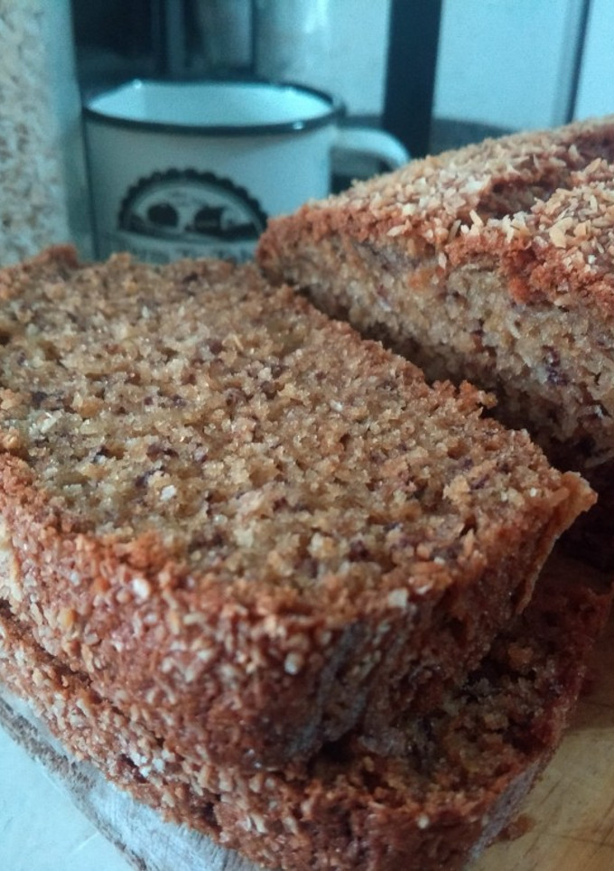 Una foto de Budín de banana y coco