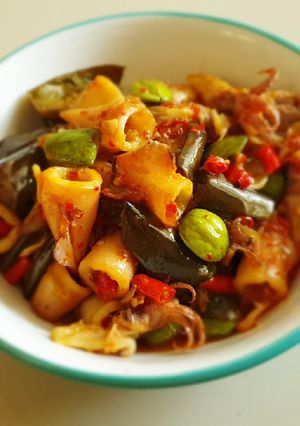 Foto resep Tumis Cumi Asin Petai
