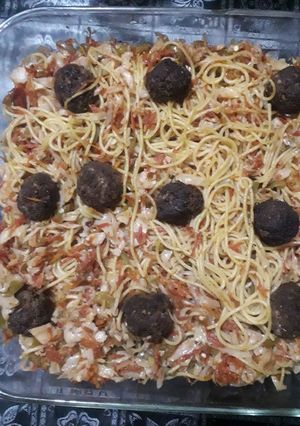 A picture of 🥩🥩Meatball Spaghetti🍜🍜🍜.