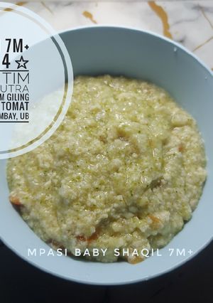 Foto resep MPASI 7M+ Menu 4 ☆》Bubur ayam brokoli