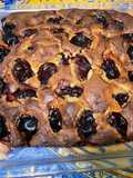 Gâteau aux prunes et fruits confits au rhum