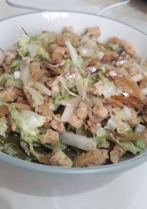 Foto resep Oseng Sawi putih tempe