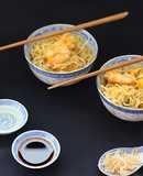 Noodles com camarão