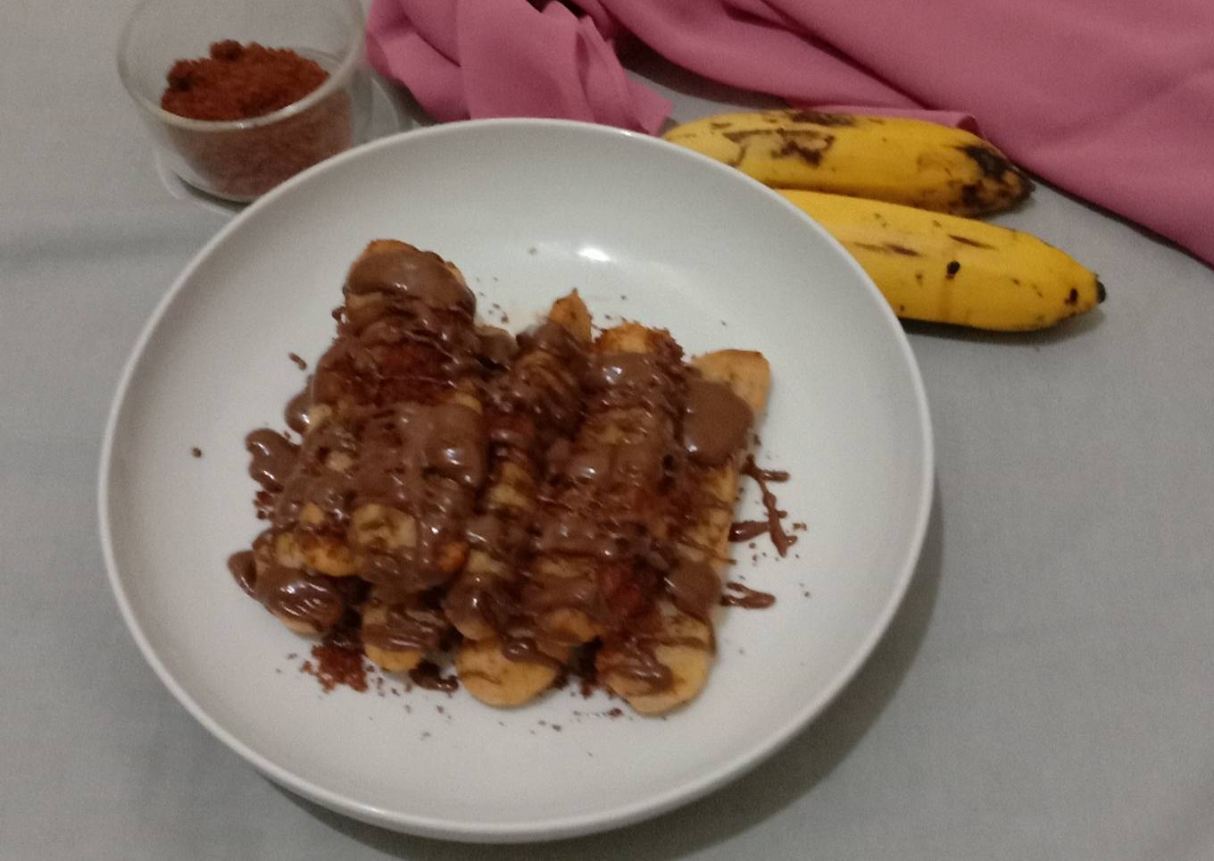 Bagaimana Membuat Pisang Goreng Coklat Gula palm, Lezat