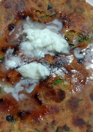 A picture of Methi paratha.