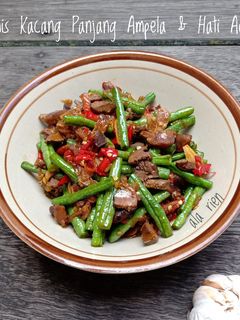 Foto resep Tumis Kacang Panjang Ampela & Hati Ayam