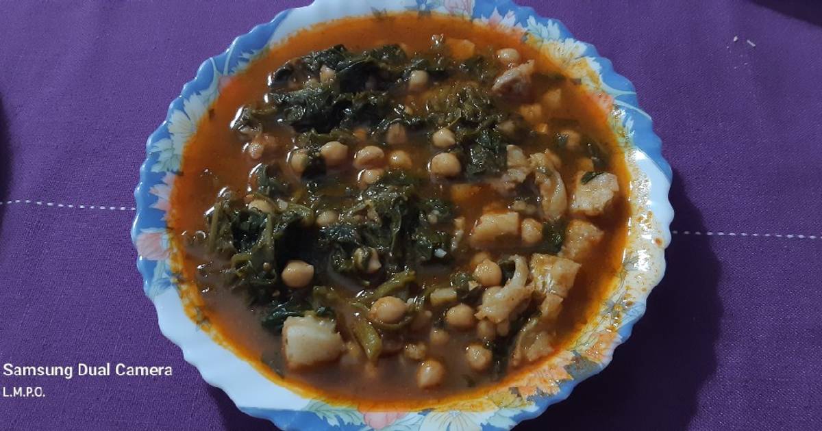 142 recetas muy ricas de garbanzos con espinacas en olla a presión