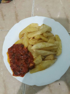 A picture of Homemade french fries/ chips.