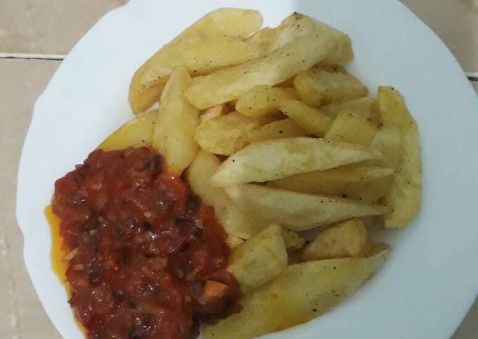 Homemade french fries/ chips