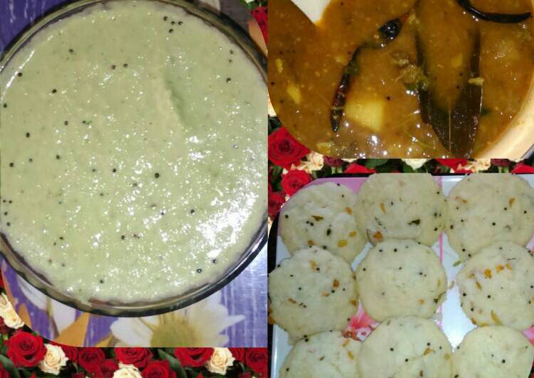 How to Prepare Favorite IDLI SAMBHAR with coconut chutney