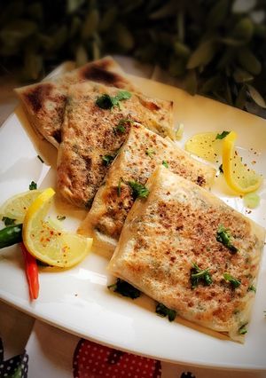 صورة لوصفة المطبق المالح بالتونه خطوات مصوره 🌮