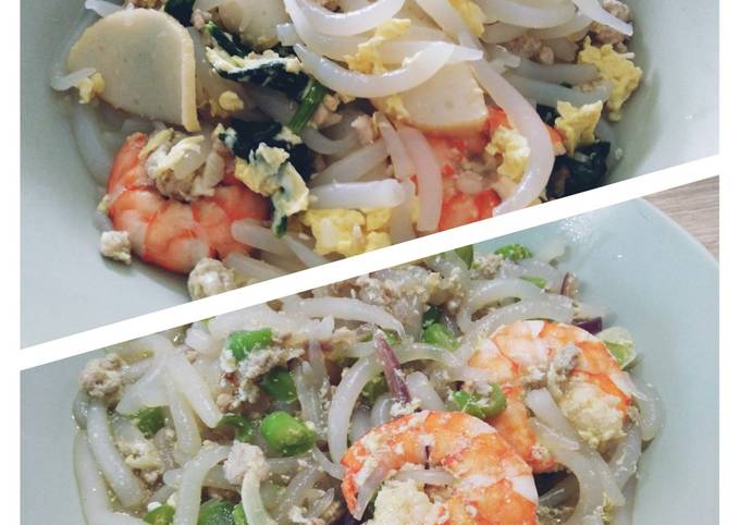 鲜虾炒米苔目 Short Rice Noodles with Shrimps