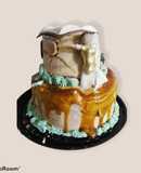 Pastel de zanahoria con formas de fondant