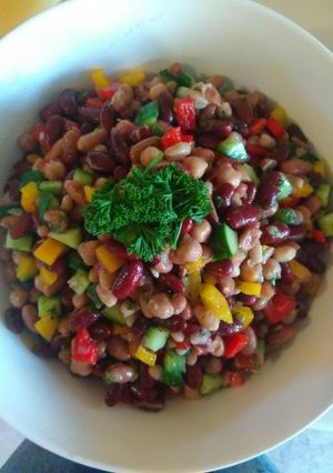 A picture of Beans and Peppers Salad.