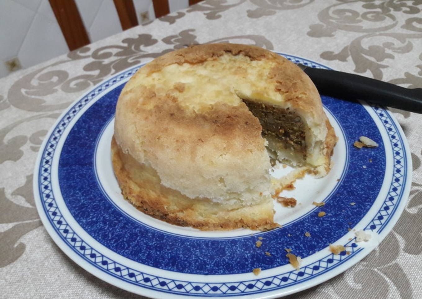 Pastel de "carne" vegano