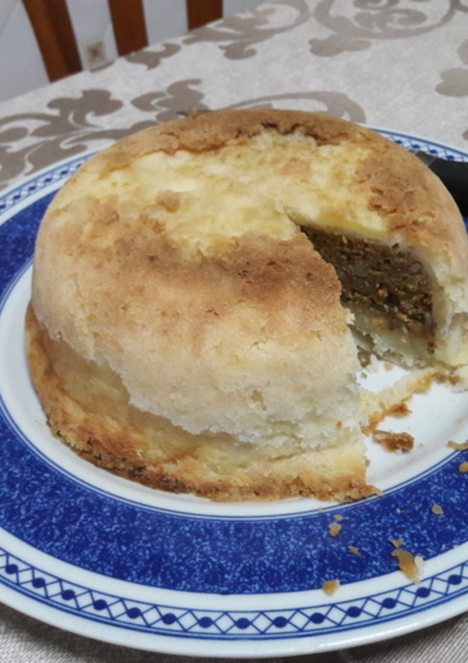 Una foto de Pastel de "carne" vegano