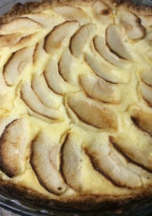Una foto de La tarta de ricotta y manzana de Lorena