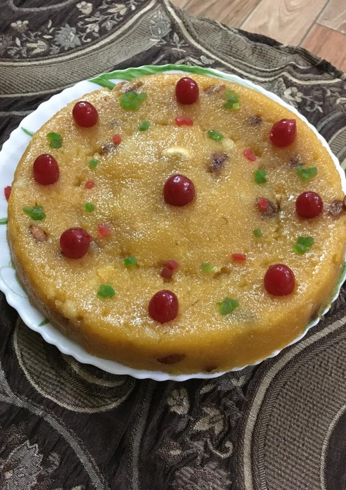 ரவா கேசரி கேக் செய்முறை முக்கிய புகைப்படம்