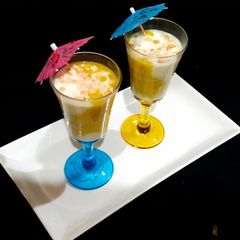 A picture of Cream cheese and banana smoothie.