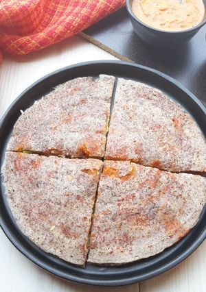 A picture of Ragi Dosa Sandwich Pizza.