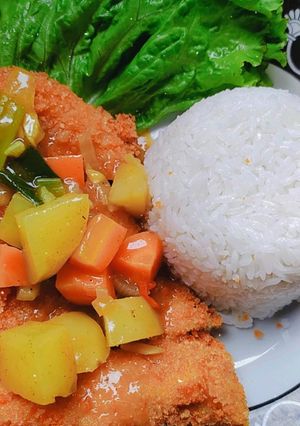 Foto resep Chicken katsu with curry