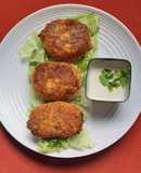 Croquetas de papa, brócoli y salsa blanca