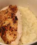 Roasted Chicken with Garlic Parmesan Risotto
