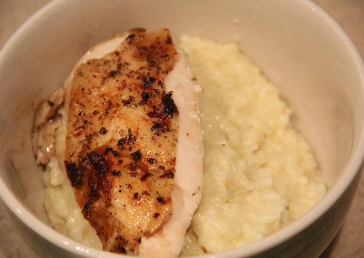 Steps to Prepare Any-night-of-the-week Roasted Chicken with Garlic Parmesan Risotto