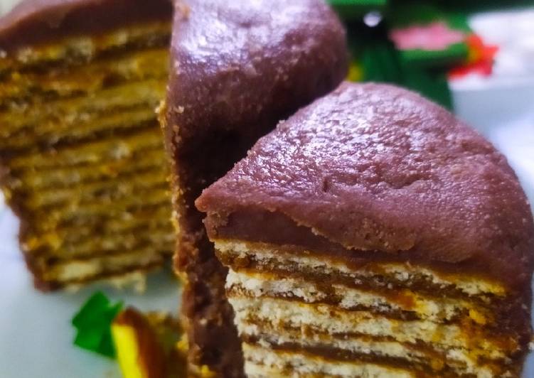 Simple Way to Make Favorite Choco Marie Gold Cake