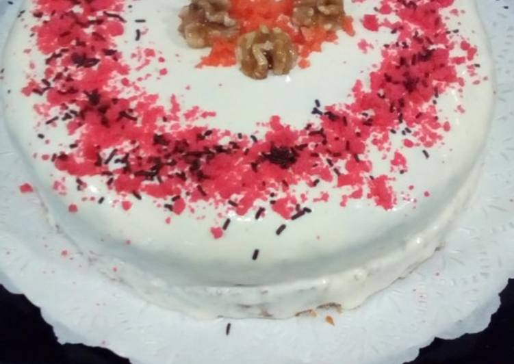 Tarta de zanahorias con crema de queso