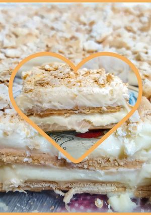 Φωτογραφία της συνταγής Μιλφέιγ με cream crackers και σπιτική κρέμα
