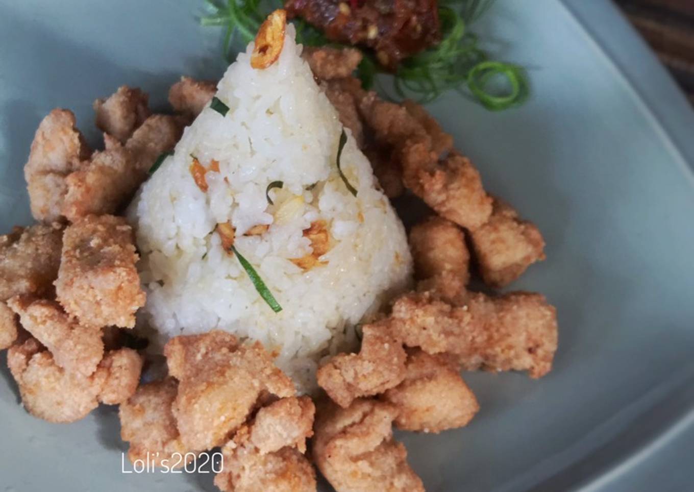 Nasi Daun Jeruk w/ Chicken Popcorn ala Chef ADE (Masterchef sesion 6)