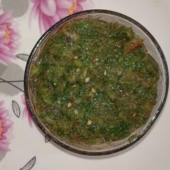 Coriander chutney A picture of Coriander chutney.